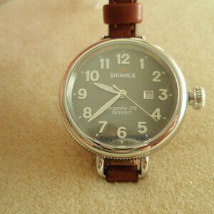 NWT Shinola Birdy Watch GREY Face Stainless Steel